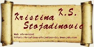 Kristina Stojadinović vizit kartica